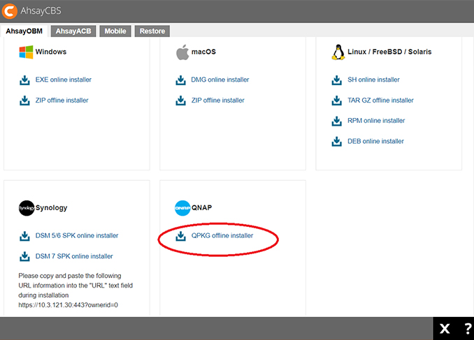 Ahsay Self Hosted Backup Solution - QNAP