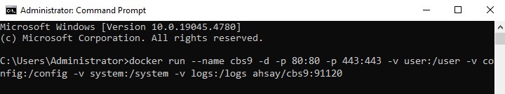 Create AhsayCBS Container in Docker Desktop