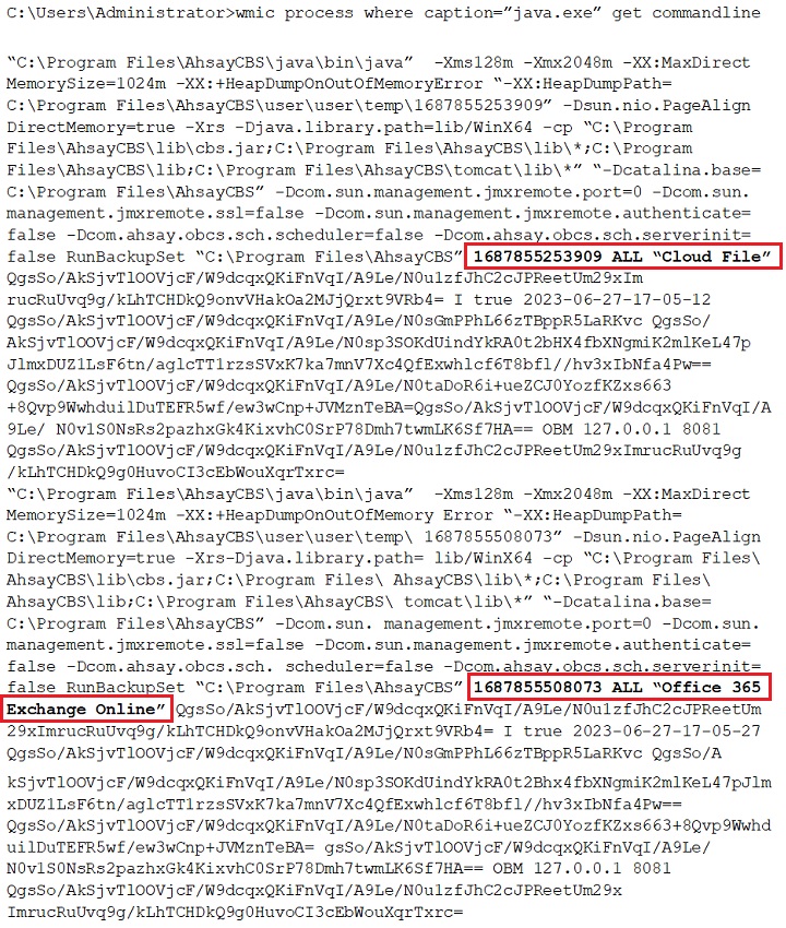 Monitor Run on Server Backup Java Process in Windows