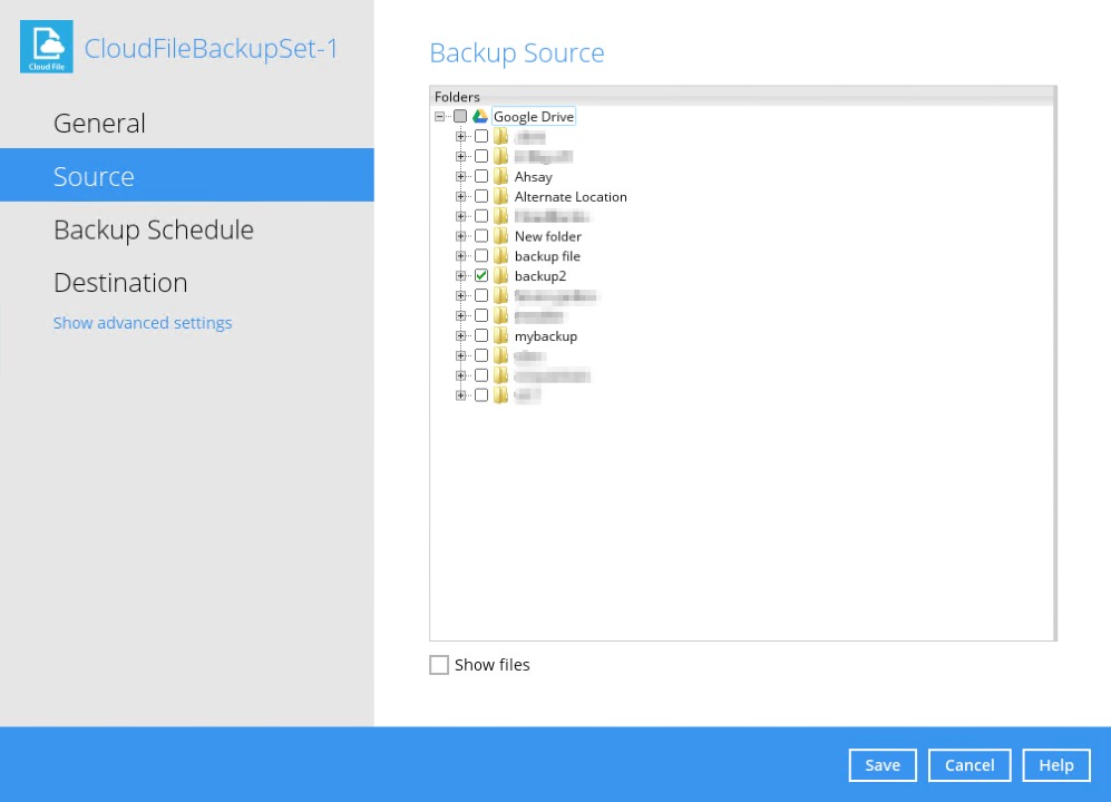 Cloud File Backup Set