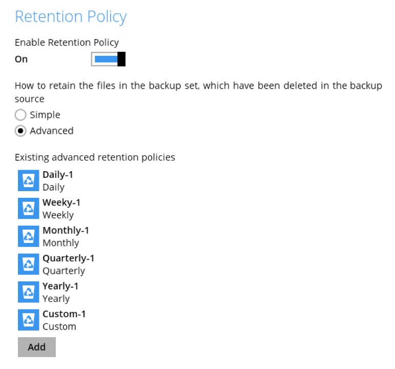 Multiple Retention Policies