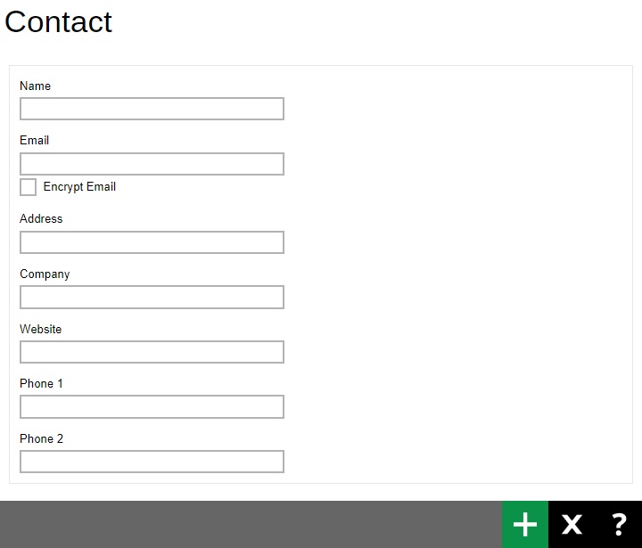 Add contact information