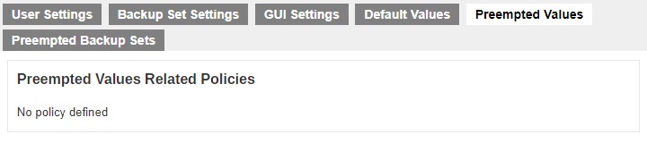 Preempted Settings Effective Policy