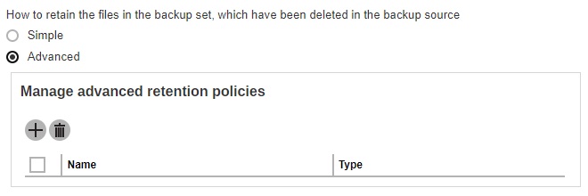 Advanced Retention Policy