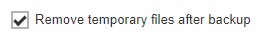 Remove temporary files option