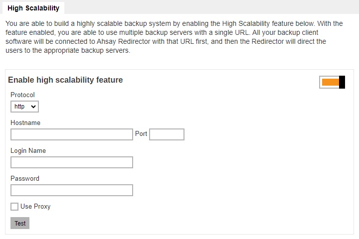 Enable High Scalability Feature