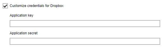 Dropbox Customized Standard Destination