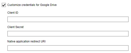 Google Drive Customized Standard Destination