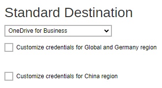 OneDrive for Business Customized Standard Destination
