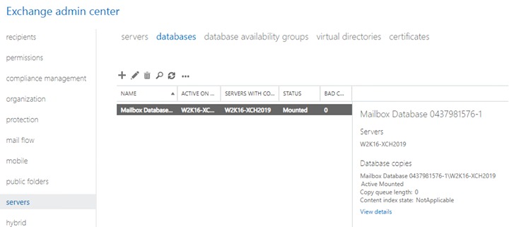 Exchange Admin Center