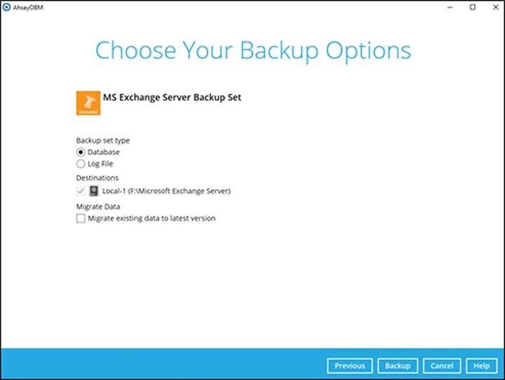 Backup Options