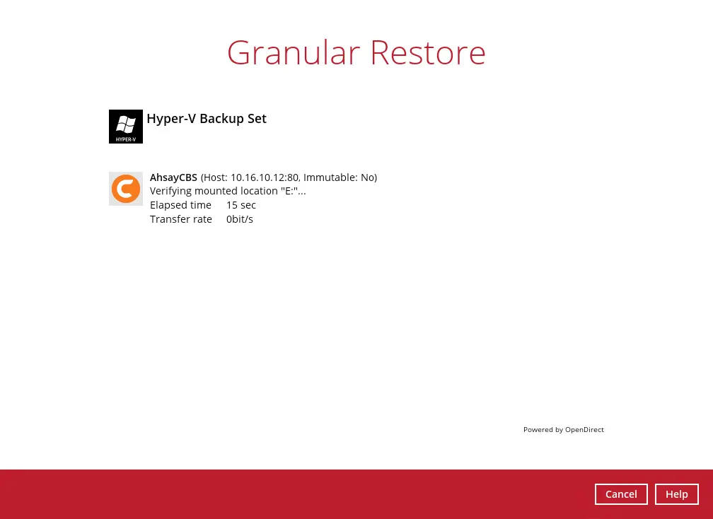 Granular Restore