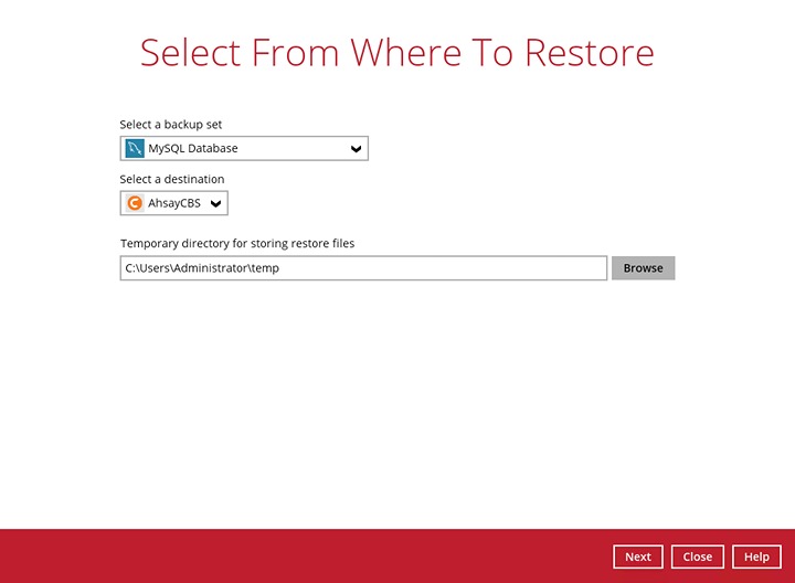 Restore Options