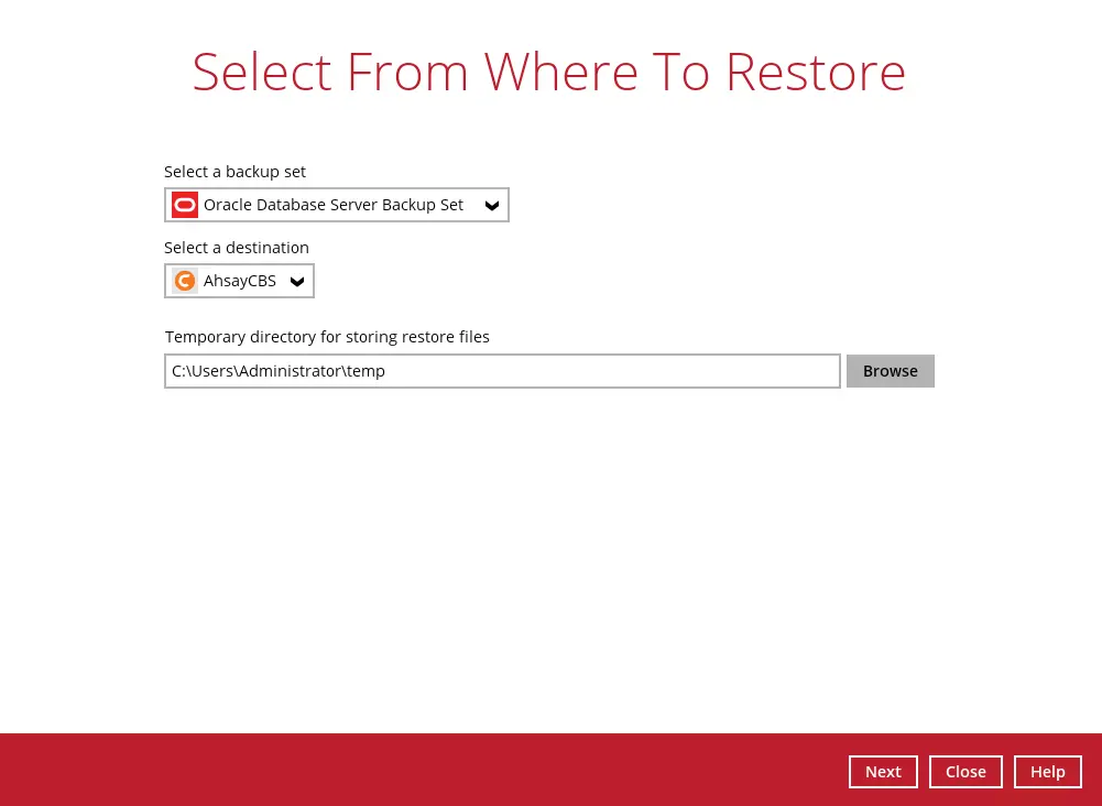 Restore Options