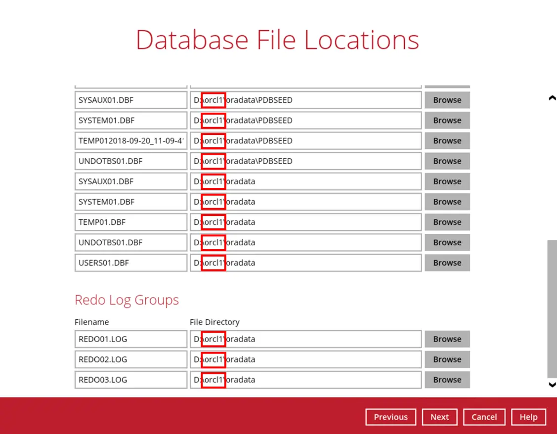 Database File Locations