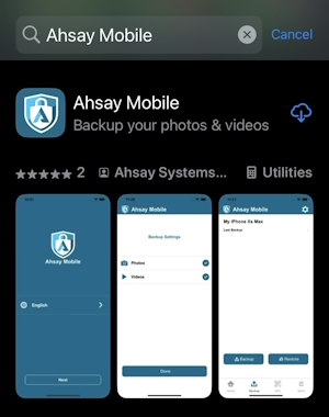 Install Ahsay Mobile App