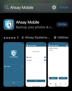 Launch Ahsay Mobile App