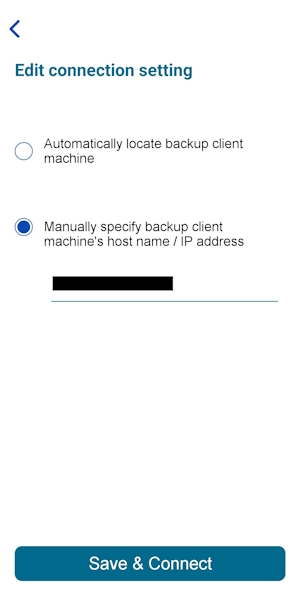 Manually Specify Backup Client Machine