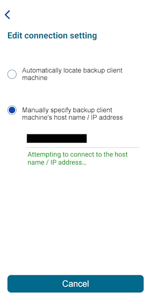 Manually Specify Backup Client Machine