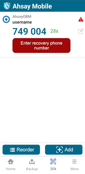 Set up recovery phone number