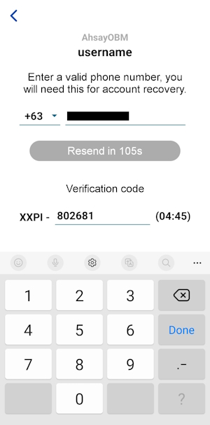 Set up recovery phone number