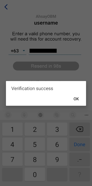 Set up recovery phone number
