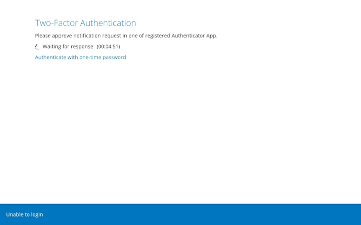 Log in with 2FA and passcode/biometrics
