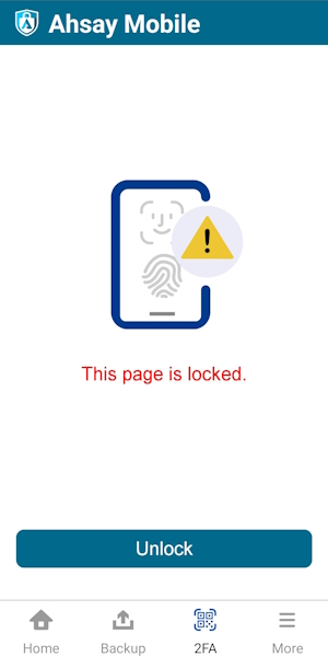 Locked 2FA Page