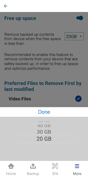Free up space