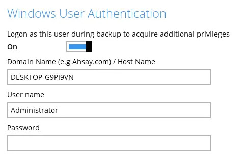 Windows User Authentication