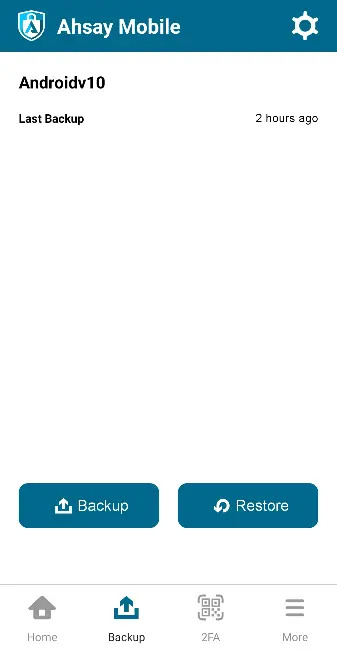 Backup in Ahsay Mobile