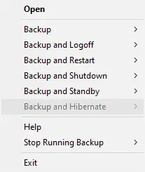 Backup and Hibernate