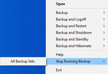 Stop Running Backup