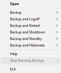 Stop Running Backup