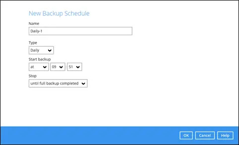 New Backup Schedule