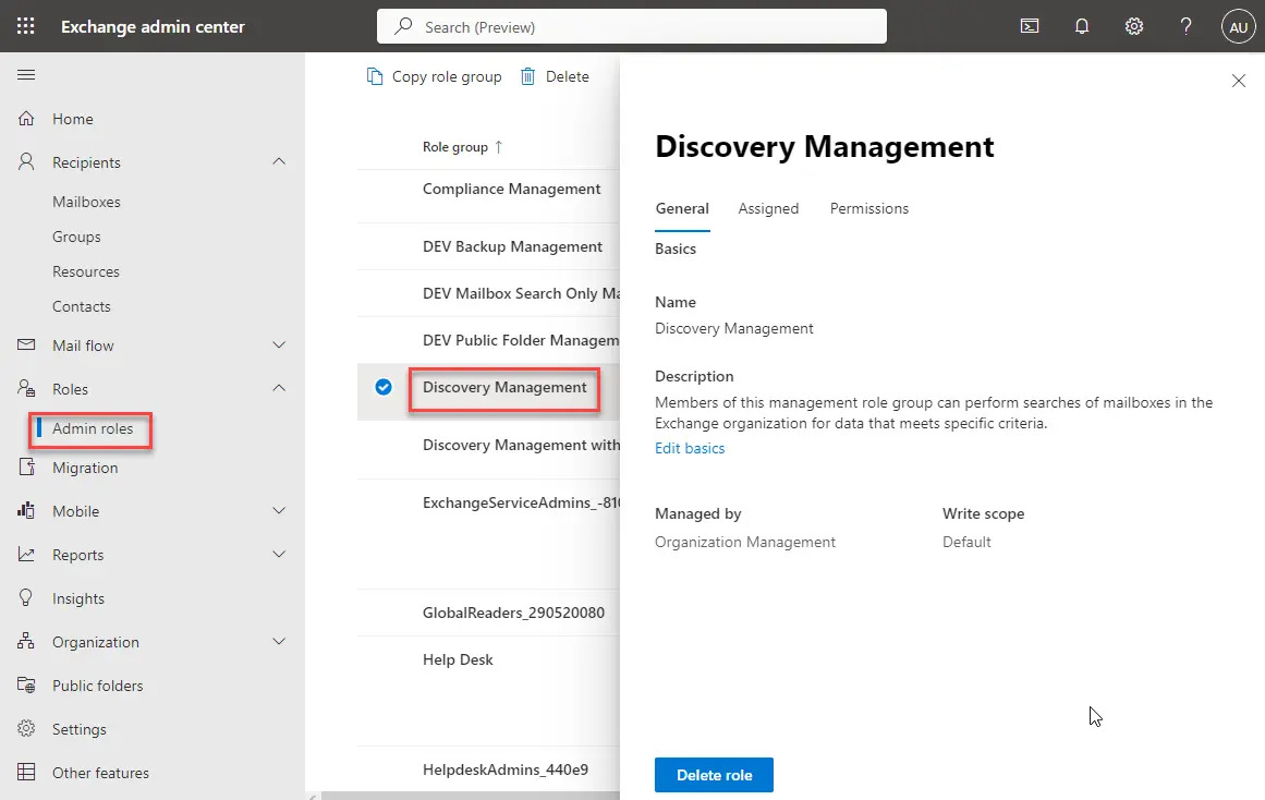 Discovery Management