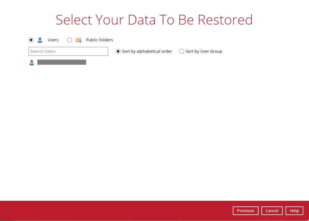 Data to Restore