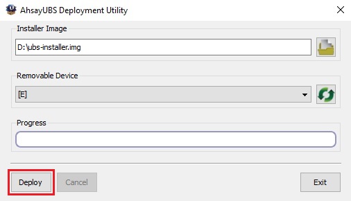 AhsayUBS Deployment Utility