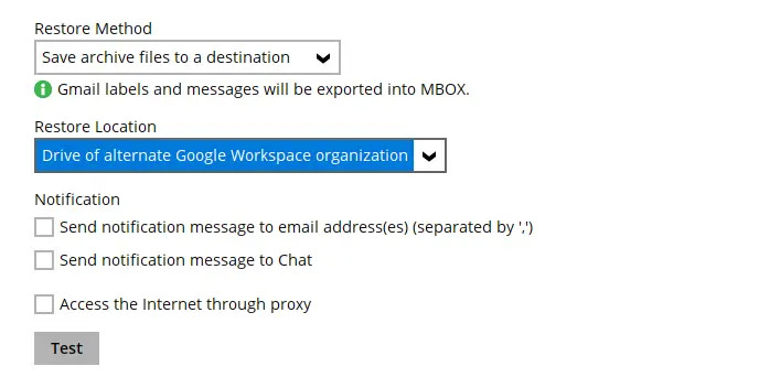 Drive of alternate GWS
