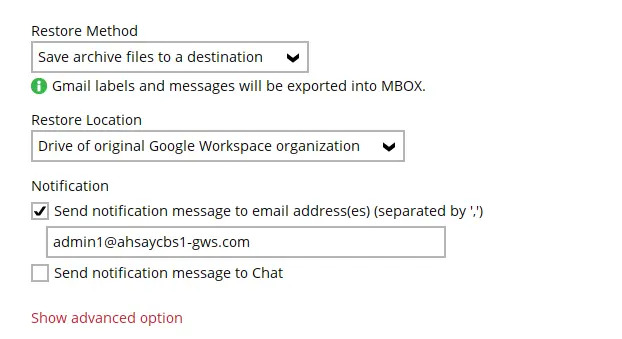Drive of original GWS