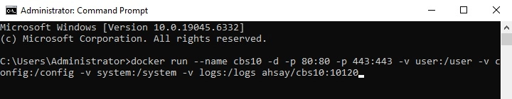 Create AhsayCBS Container in Docker Desktop