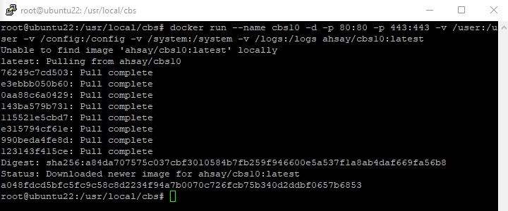 Create AhsayCBS Docker