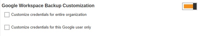 Google Workspace Backup Customization