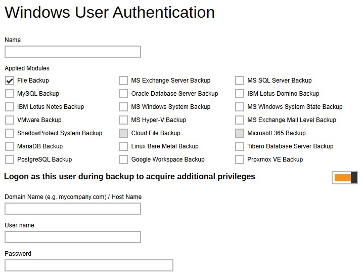 Windows User Authentication
