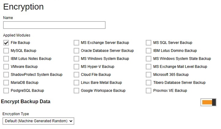 Encryption Default Values