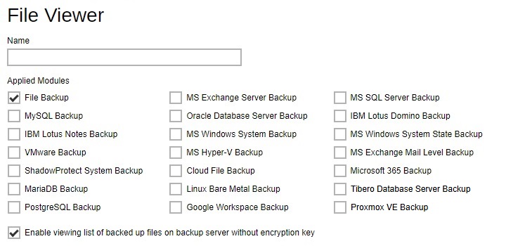 File Viewer Default Values