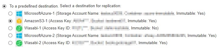 Predefined Destinations