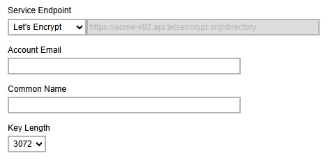 Let's Encrypt Service Endpoint