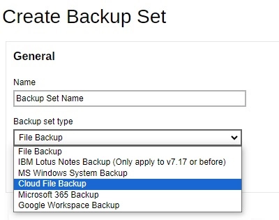 Backup Set for AhsayACB