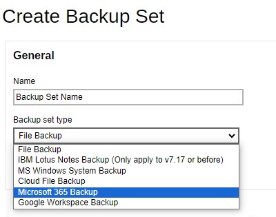 Backup Set for AhsayACB